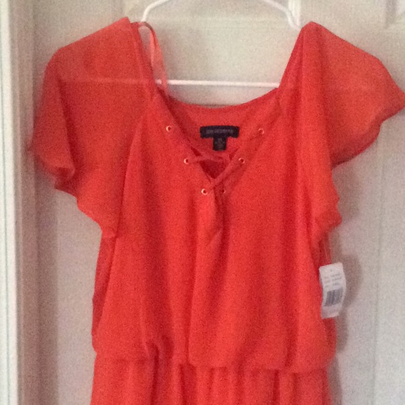 Jodi Kristopher Dark Orange Dress - Picture 2 of 7
